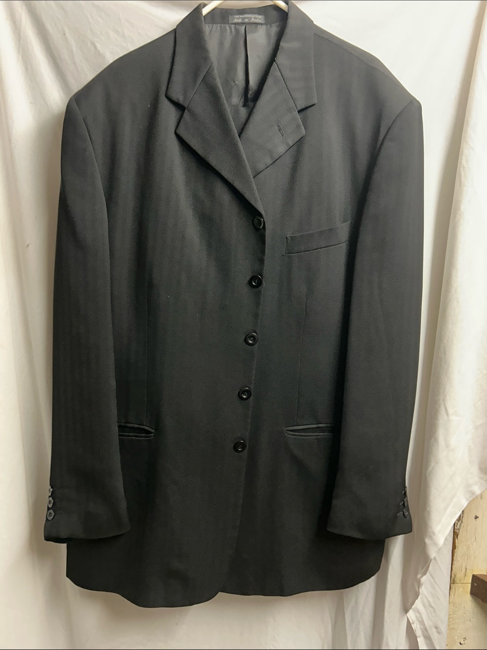 Classic Black Men’s six button two piece suit